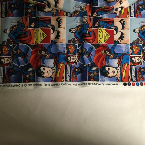 DC Comics Superman Man Of Steel Comic Strip Fabric Super Hero 3.5 yd - Picture 3 of 3